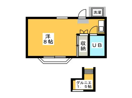 ハイツ志村(ワンルーム/2階)の間取り写真