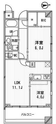 アーデン神保町(2LDK/5階)の間取り写真