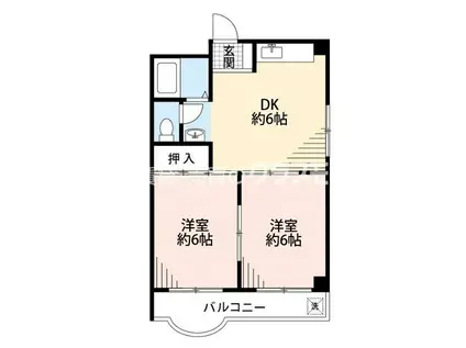 プレアール三軒家東(2DK/2階)の間取り写真