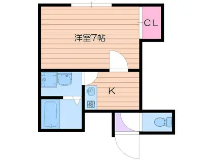 三和マンション(1K/4階)の間取り写真