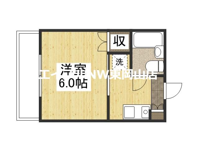 プレアール原尾島(1K/3階)の間取り写真