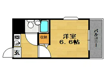 プレスト下新庄(1K/3階)の間取り写真