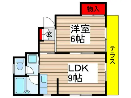 メゾン桜風(1LDK/1階)の間取り写真