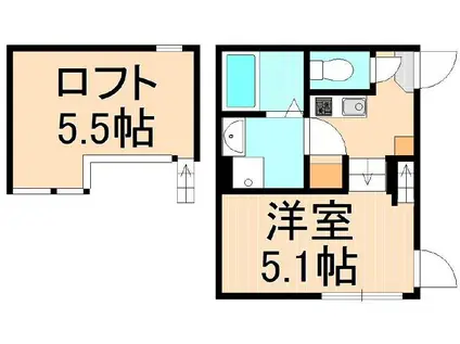 セレージャ青井(1K/2階)の間取り写真