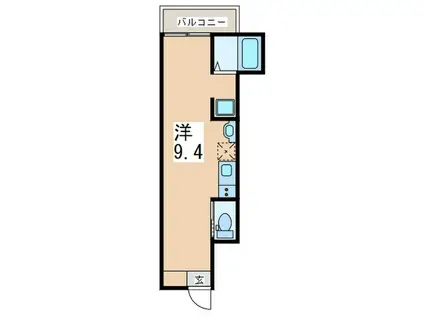 MQUARTO江田(ワンルーム/2階)の間取り写真