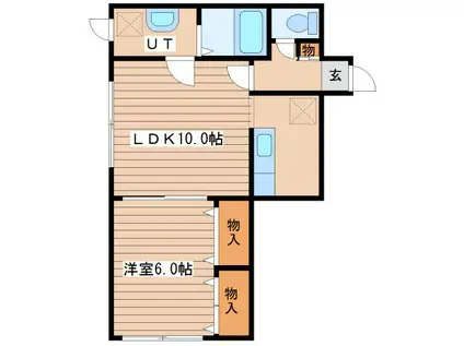 プレシャスハイム(1LDK/1階)の間取り写真