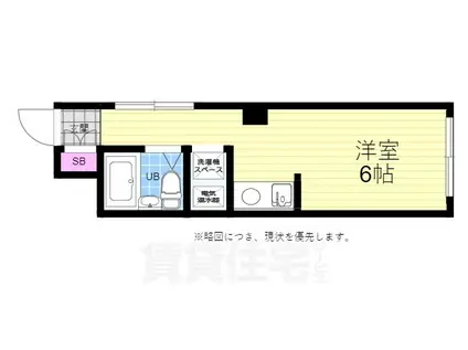 シャルム舟入Ⅱ(ワンルーム/2階)の間取り写真