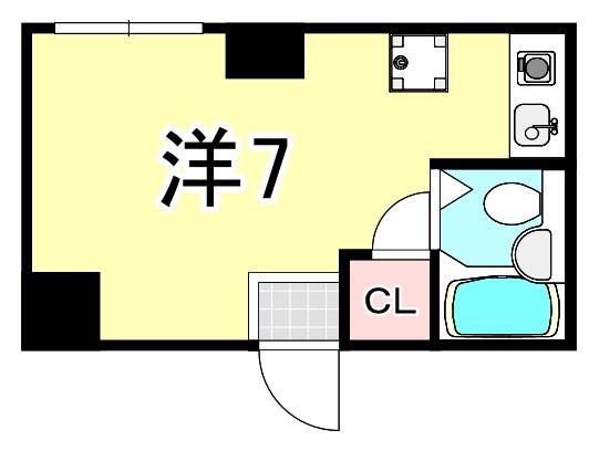 HOOP須磨浦(ワンルーム/3階)の間取り写真