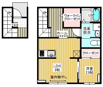 STAFERMO(1LDK/2階)の間取り写真