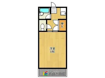 大石ハイツ(1K/4階)の間取り写真