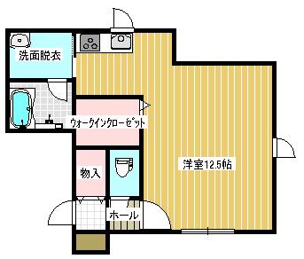 ル・レーヴ美原(1K/2階)の間取り写真