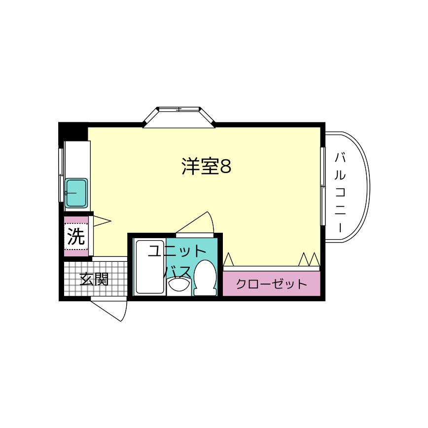 マイホーム新(ワンルーム/2階)の間取り写真