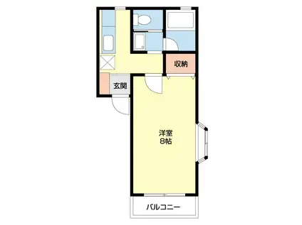 エクシオT(1K/1階)の間取り写真