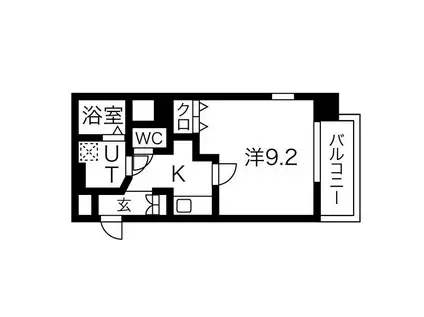 オズレジデンス布施柳通(1K/9階)の間取り写真