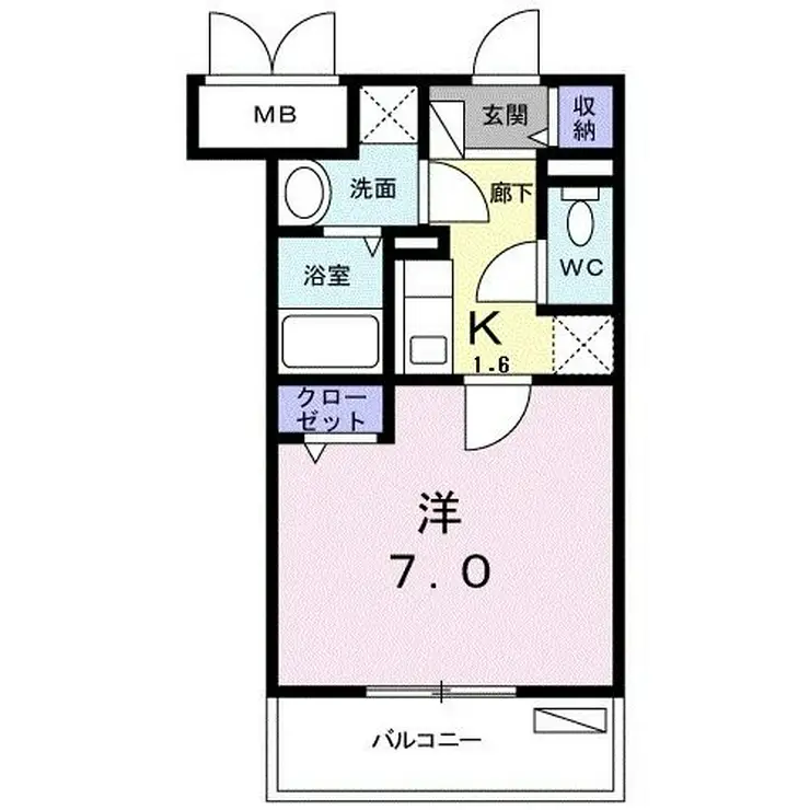 ログコートII 4階階 間取り