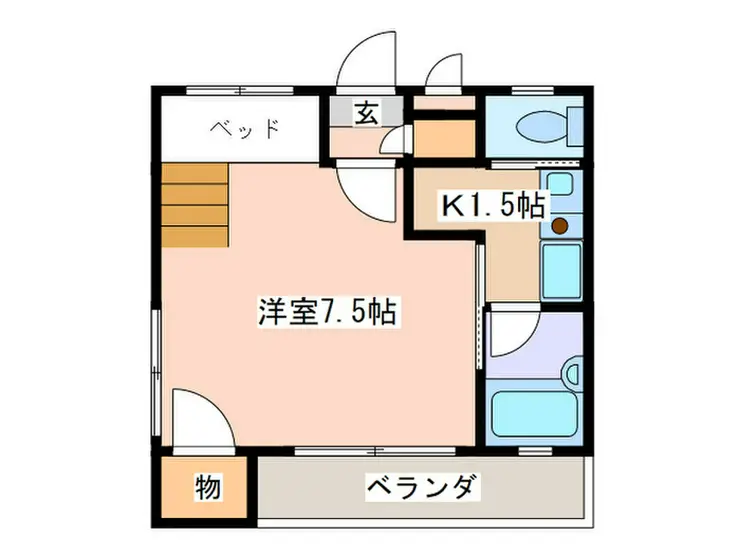 ガーデン栗里 1階階 間取り