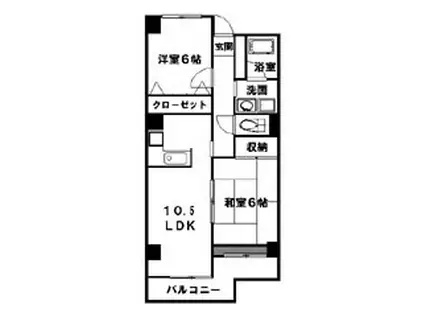 メゾンブランシュ(2LDK/2階)の間取り写真