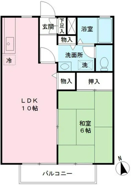 クレストコートB 1階階 間取り