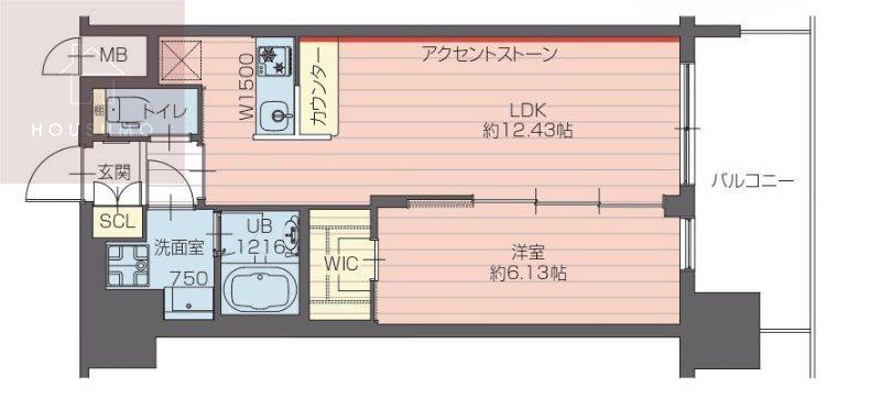 プレジオ永和ASIAN(1LDK/14階)の間取り写真