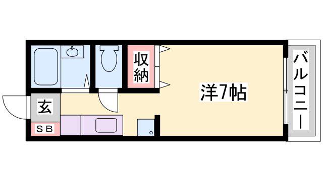 エフメゾン新在家(ワンルーム/2階)の間取り写真