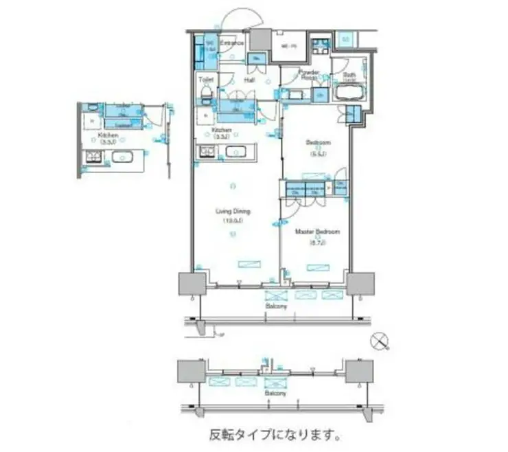 パークアクシス豊洲キャナル 19階階 間取り