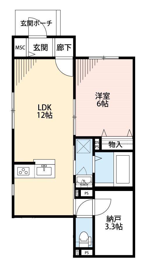 グランマリッシュ(1LDK/1階)の間取り写真