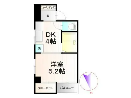 KSG京葉鈴木ビル(1K/3階)の間取り写真