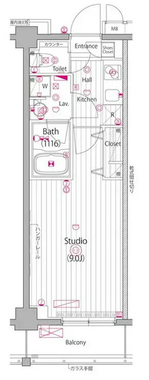 ガーラ・ヒルズ新宿 3階階 間取り