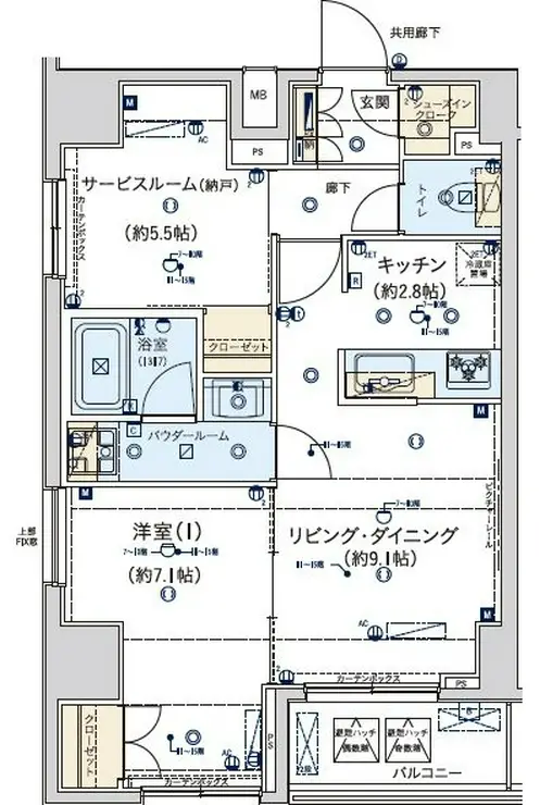 ジェノヴィア東日本橋駅前グリーンヴェール 14階階 間取り
