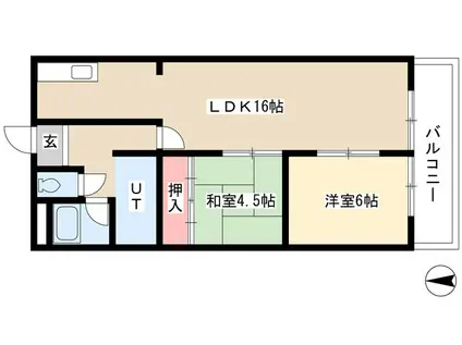 代万ビル(2LDK/2階)の間取り写真