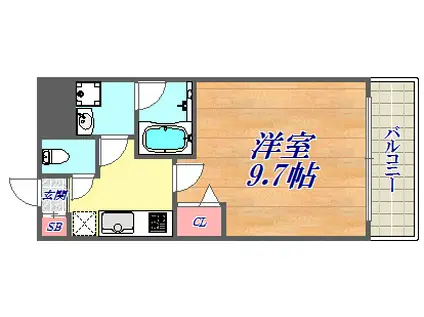 VILLA MARIAⅡ(1K/3階)の間取り写真