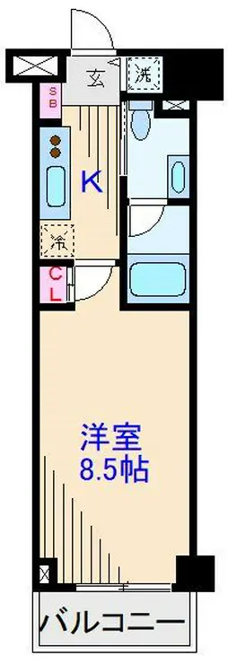 レジディア武蔵小杉 5階階 間取り