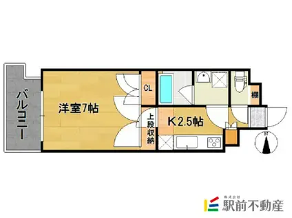 ORIENT BLD NO.87 マリア(1K/13階)の間取り写真