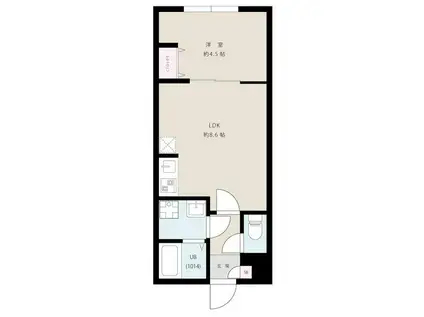 SUNRISE武里駅前(1LDK/1階)の間取り写真