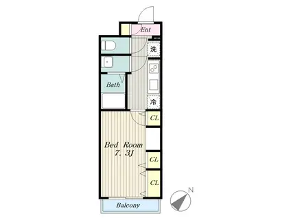 グレイス大塚・帝京大学(1K/1階)の間取り写真