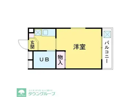 ドルチェマンション大木(1K/3階)の間取り写真