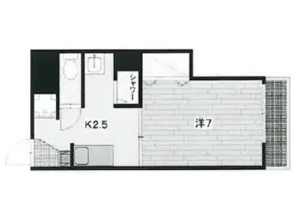 ハイム白雲(1K/3階)の間取り写真