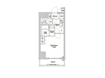 HALUWA芝公園(1K/5階)の間取り写真
