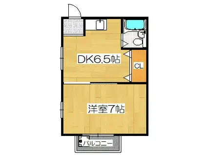 ステージビル(1DK/4階)の間取り写真