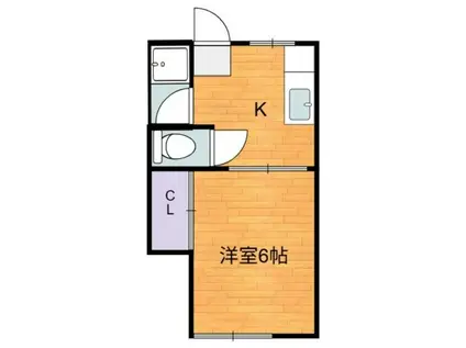 ユタカハウスー女性限定-(1K/2階)の間取り写真