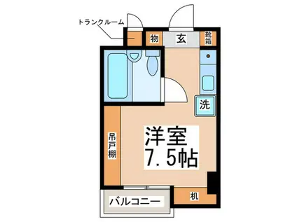 T`S GARDEN都筑ふれあいの丘II(ワンルーム/3階)の間取り写真