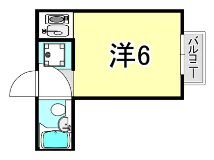 ラッフィナート磯馴(ワンルーム/5階)の間取り写真