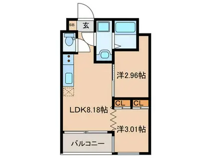 THE GRANDWIN(2LDK/2階)の間取り写真