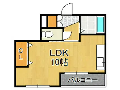レザムルーズ西宮(1LK/10階)の間取り写真