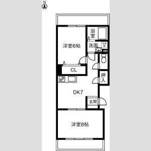 メゾン・サーブル(2LDK/4階)の間取り写真
