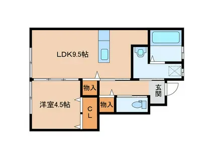 メゾン・ド・シュシュ(1LDK/1階)の間取り写真