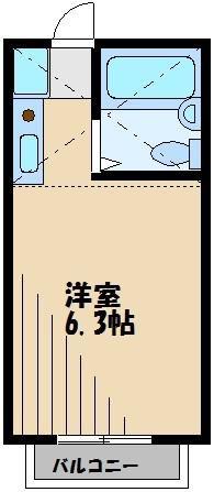 メゾンフレール(ワンルーム/2階)の間取り写真