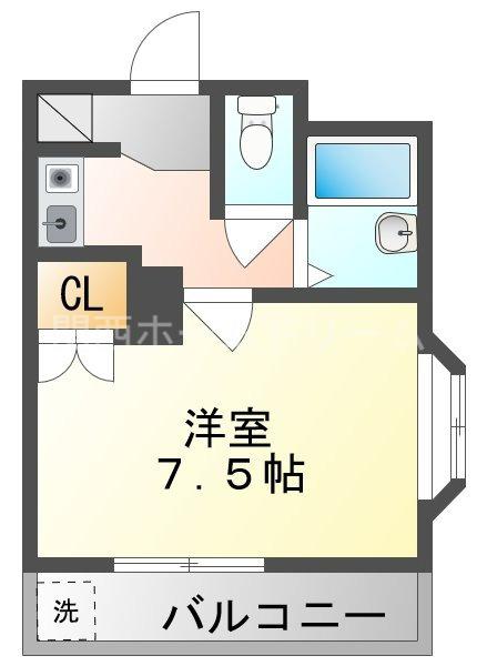 ルパッセ URAKAWA(1K/4階)の間取り写真