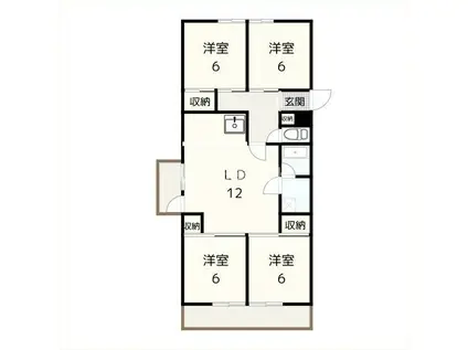 クリーンパレス(4LDK/5階)の間取り写真