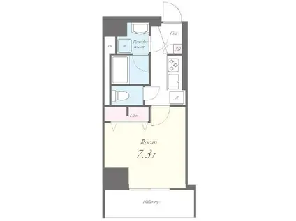 アーク日本橋人形町(1K/7階)の間取り写真